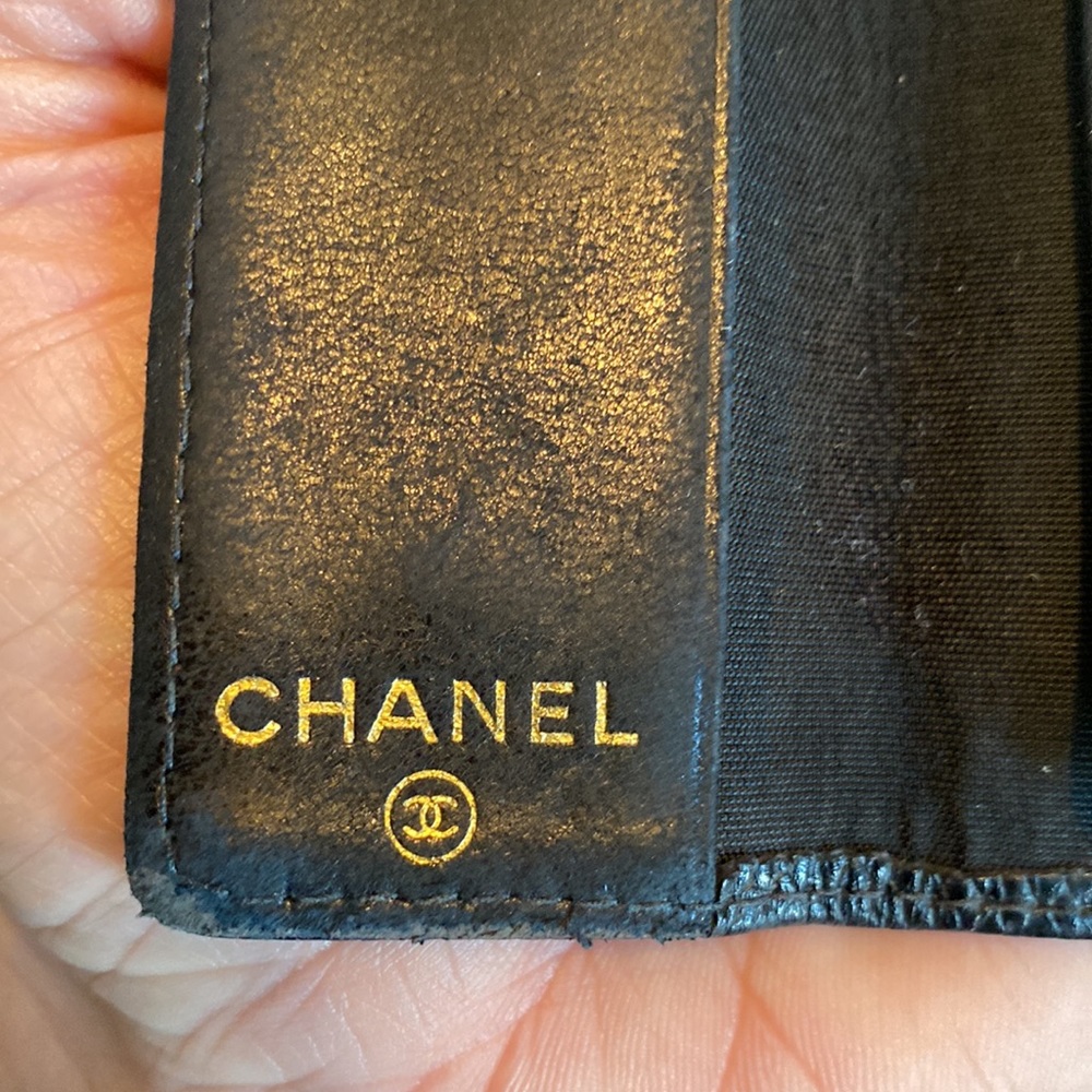 💯 AUTH. Chanel vintage black caviar leather key holder /keychain - Picture 4 of 12